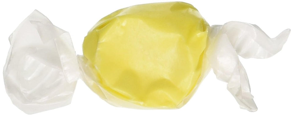 Sweet Candy Company salt water taffy banana wrapped pieces ready for gifting.