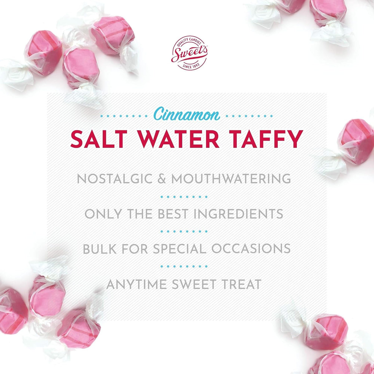 Sweet Candy Company salt water taffy gluten free and kosher option.