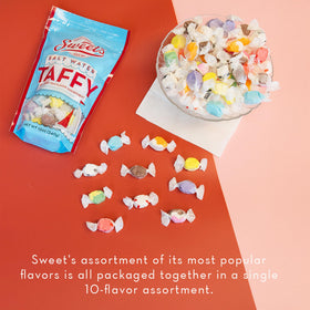 Soft chewy Salt Water Taffy pieces ready for gifting