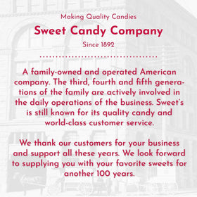 Sweet Candy Company salt water taffy party favor setup for events.