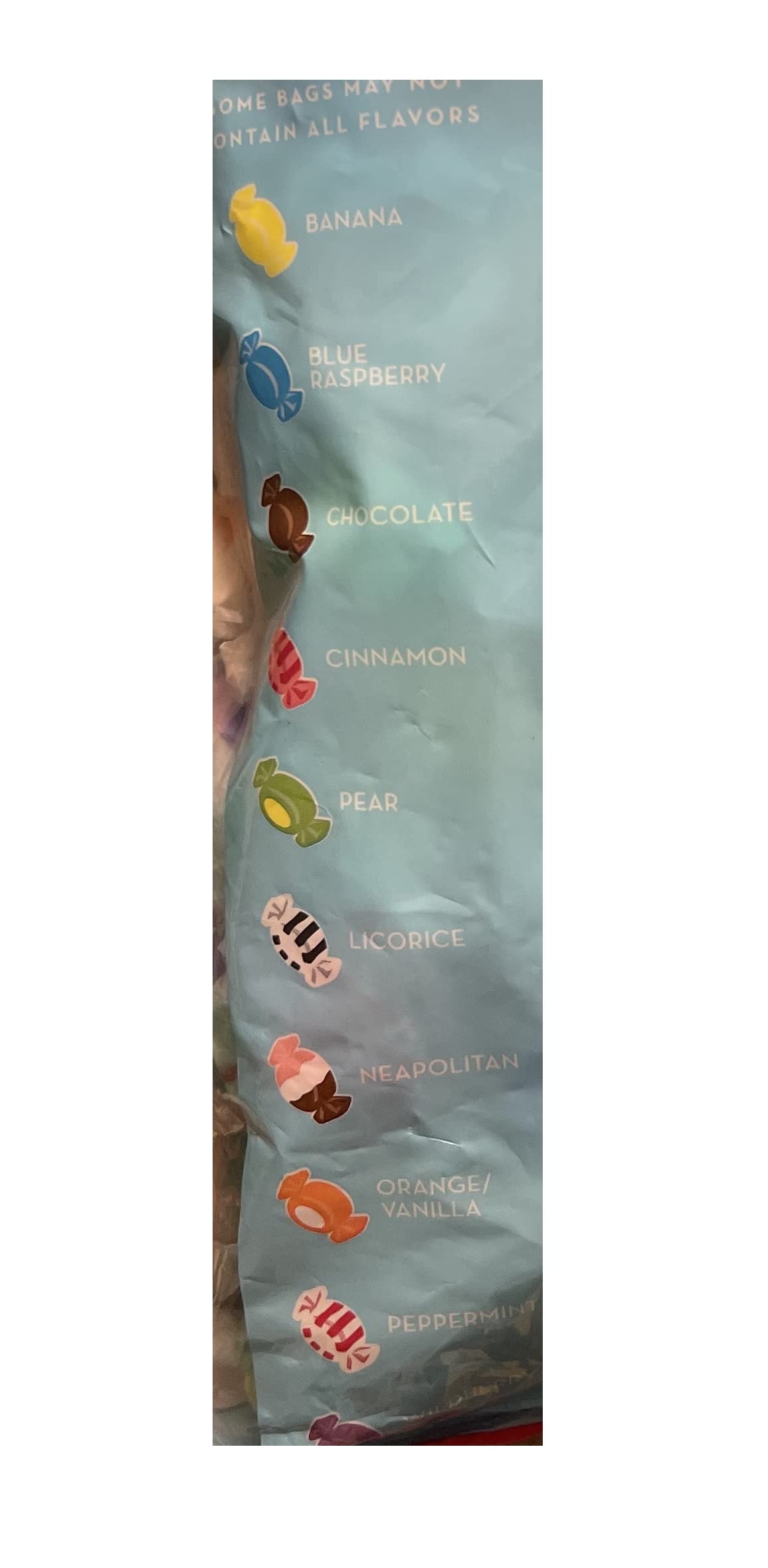 Close-up of glossy, chewy salt water taffy texture.