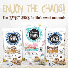 Sweet Chaos popcorn bowl served, ideal for movie nights