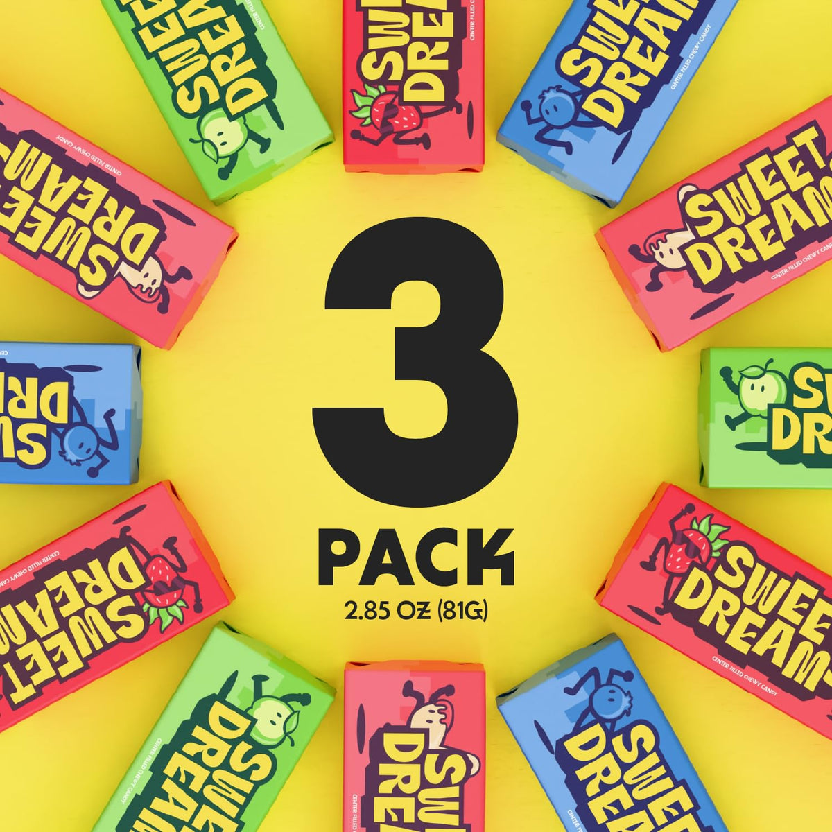 Sweet Dreams gluten-free fruity chews suitable for gluten-free diets