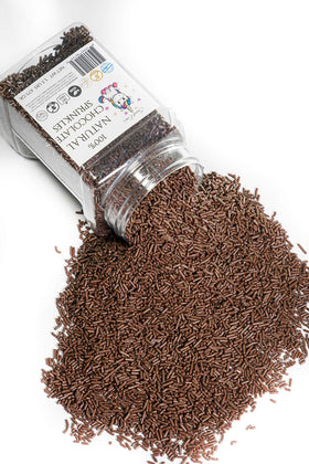 Sweet Eva’s chocolate sprinkles on breakfast bowls, turning mornings