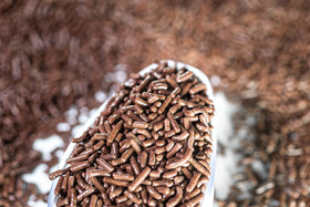 Sweet Eva’s chocolate sprinkles bulk jar, ideal for family baking