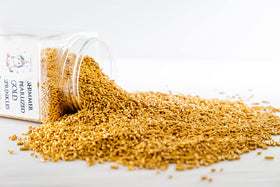 Sweet Eva's gold sprinkles on ice cream create a radiant look