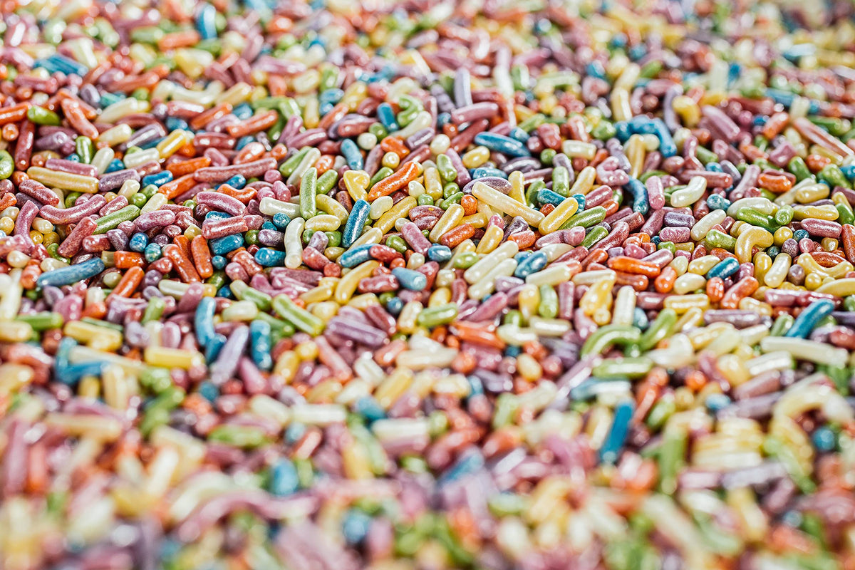 Sweet Eva’s Pearlized Sprinkles bulk package provides affordable whimsy for bakers.