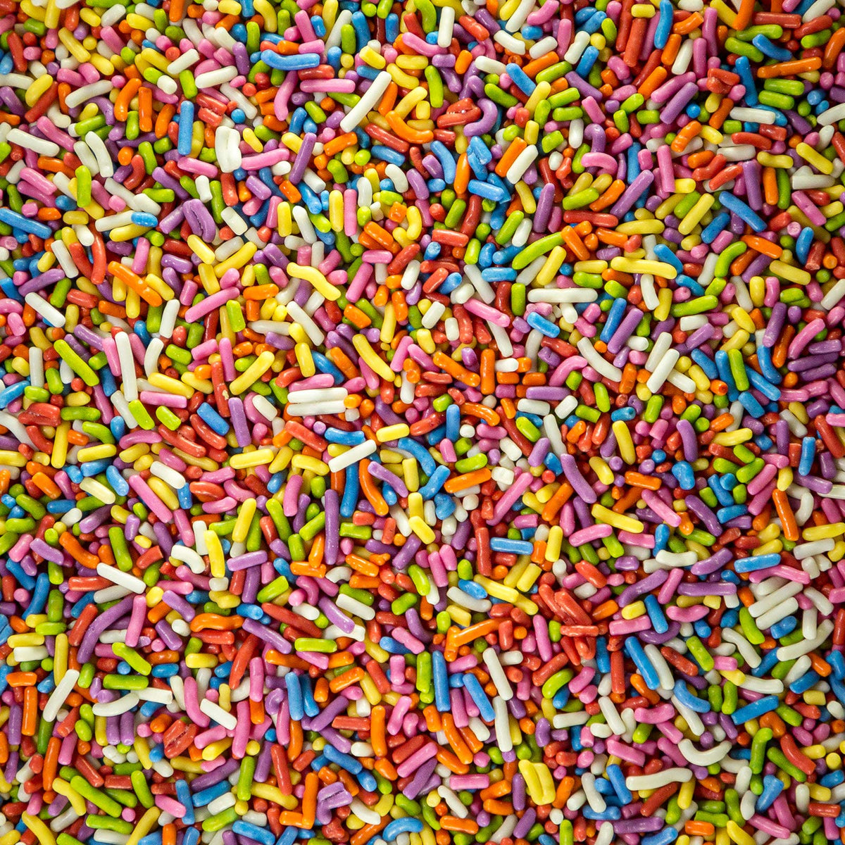 Sweet Eva's Rainbow Sprinkles top ice cream for colorful flair