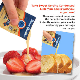 Close-up of Sweet Gordito ingredients panel highlighting grass-fed milk.