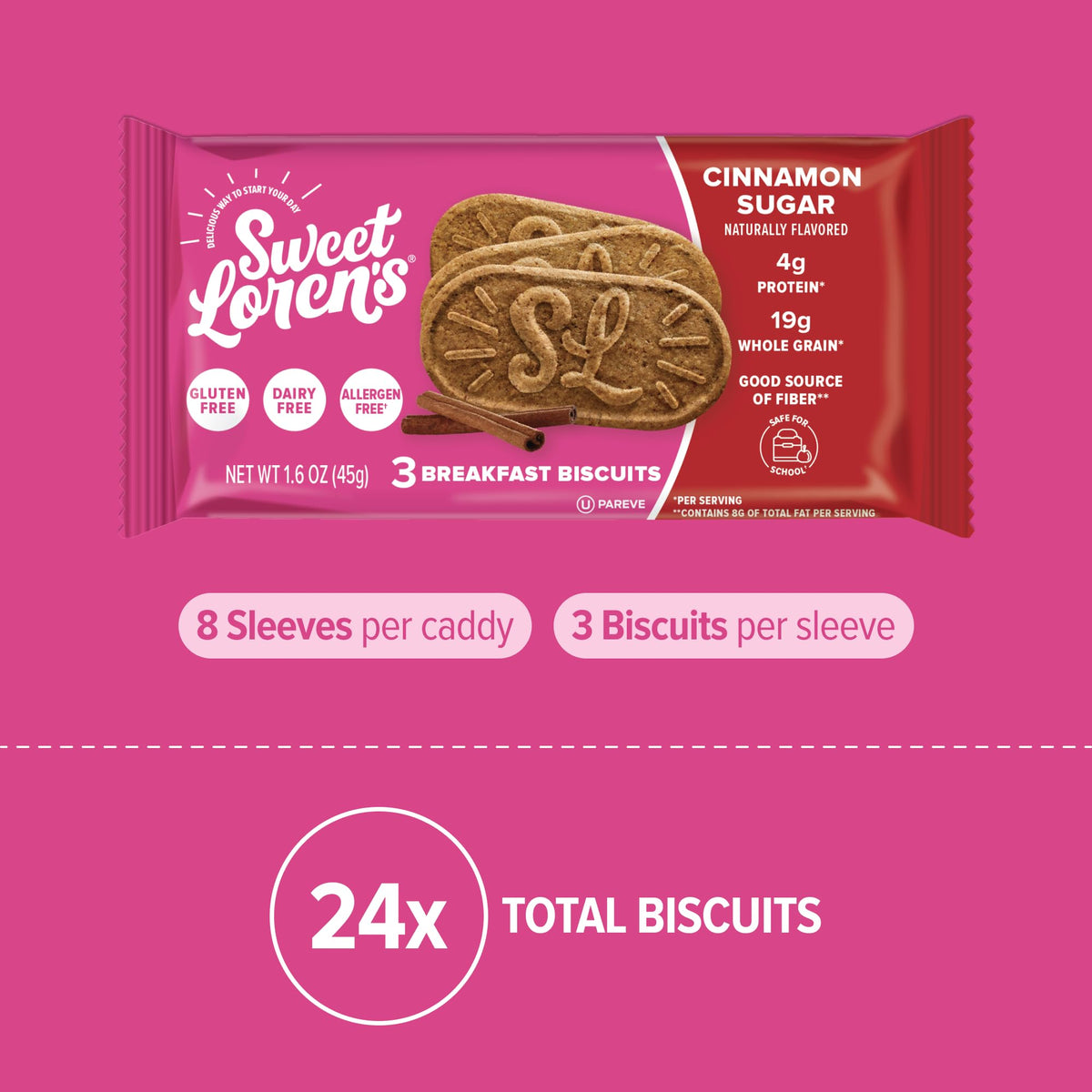 Sweet Loren's protein-packed biscuits with oat flour and flax seeds.