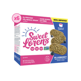 Sweet Loren's vegan blueberry breakfast biscuits pack, gluten-free and allergen-friendly