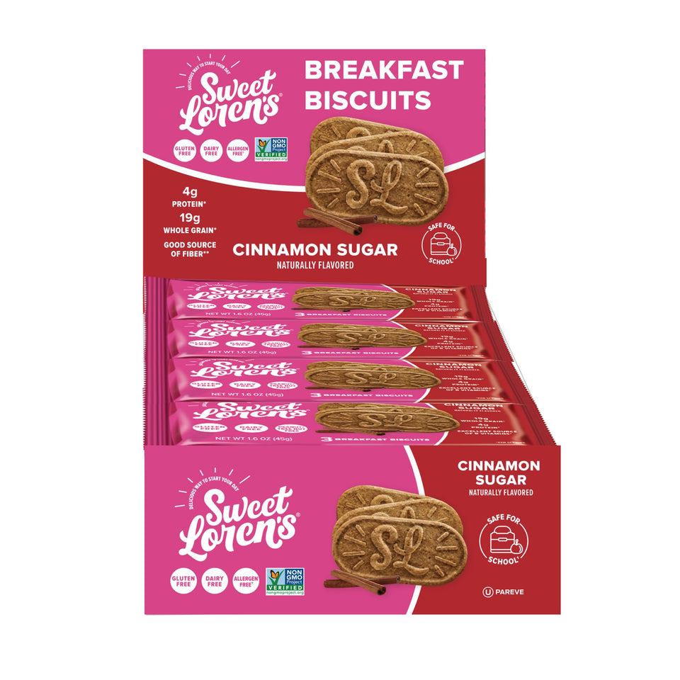 Sweet Loren's vegan cinnamon sugar biscuits for a quick on-the-go breakfast.