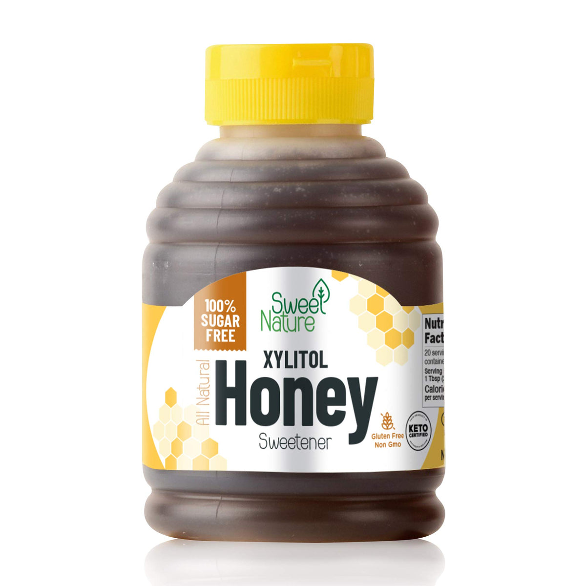 Sweet Nature Birch Xylitol Honey bottle showcasing keto friendly sweetness for beverages