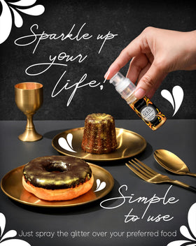 Sweet Spell cake decor glitter spray finishes cupcakes and cookies with edible shimmer