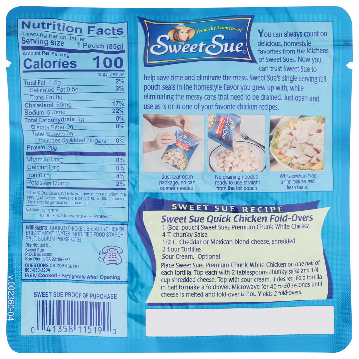 Sweet Sue chicken breast in the kitchen, ideal for casseroles and salads.