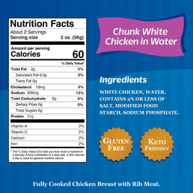 Sweet Sue gluten-free keto-friendly chicken emphasizes lean protein for various recipes.