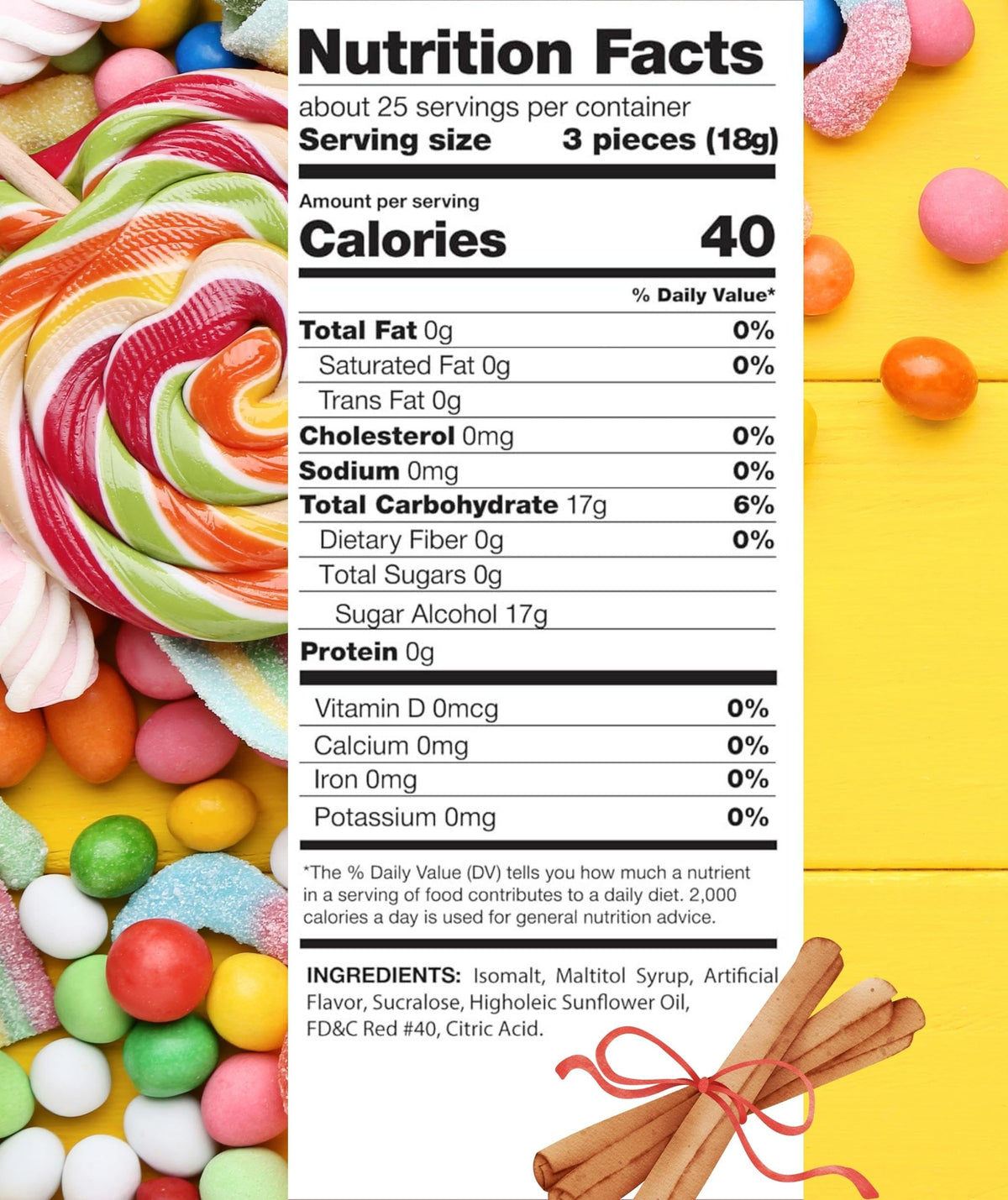 Sweetaholic diabetic-friendly candy shown as a sugar-conscious option