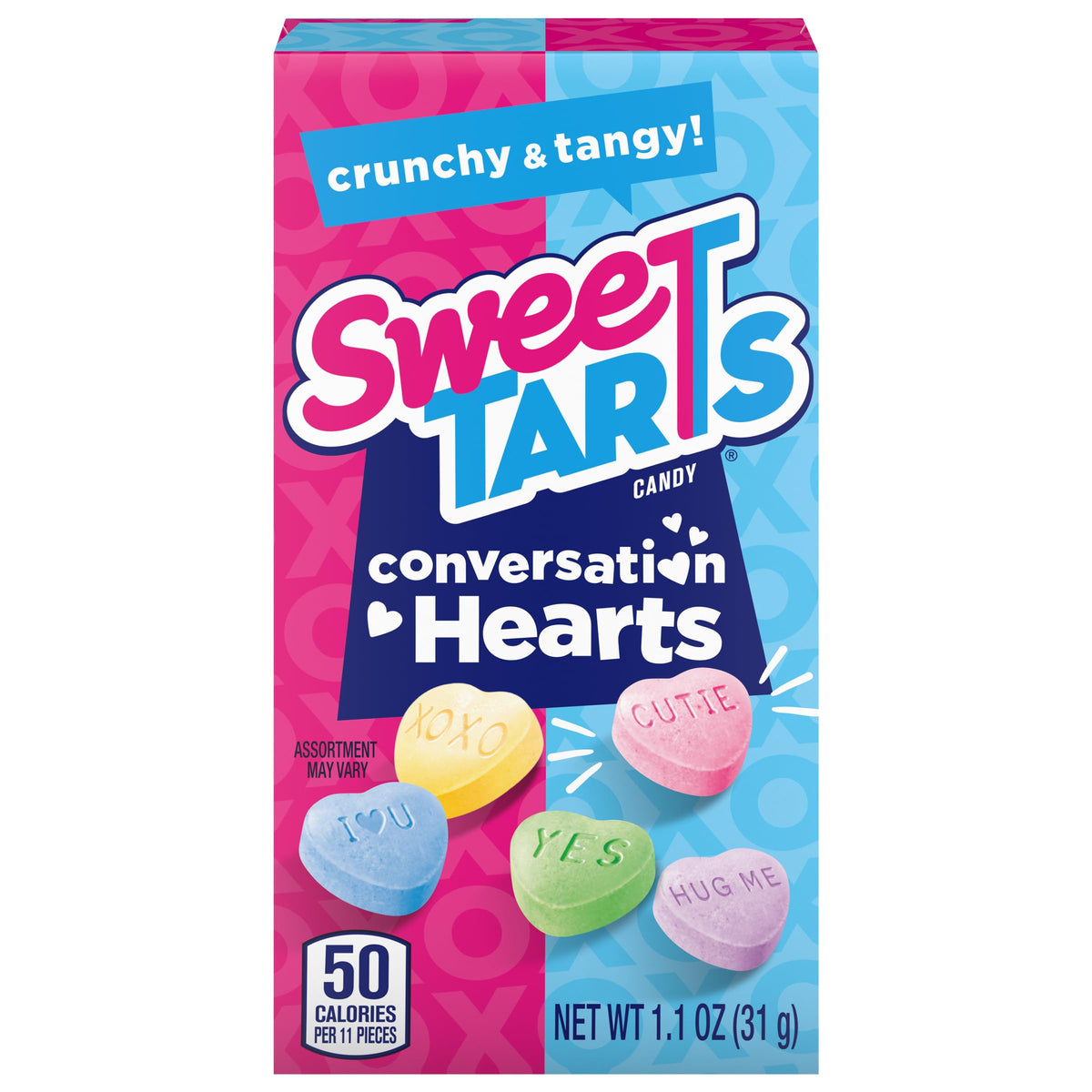 SweeTARTS Hearts To/From boxes show eight colorful candy hearts perfect for Valentine's gifting.