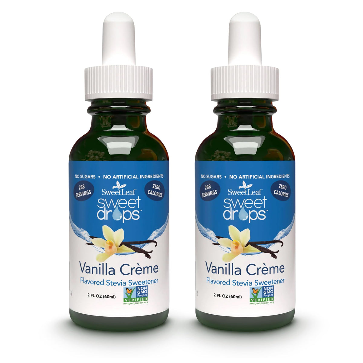 Sweet Drops Vanilla Creme bottle pour for zero calorie sweetness in coffee