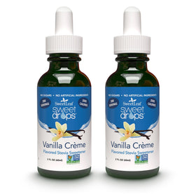 Sweet Drops Vanilla Creme bottle pour for zero calorie sweetness in coffee