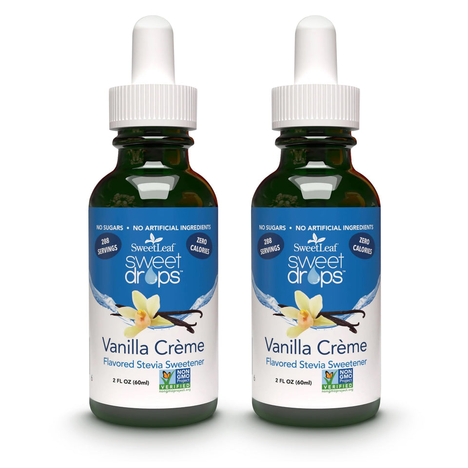 Sweet Drops Vanilla Creme bottle pour for zero calorie sweetness in coffee
