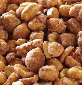 SweetGlob fresh roasted peanuts close-up highlighting natural flavor and toffee coating