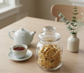 SweetGlob homestyle brittle slices ready for gifting or dessert tables.