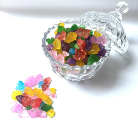 SweetGlob green apple flavor rock sugar gem for refreshing beverages.