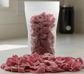 SweetGlob Sour Gummy Belts pieces offer about 55 treats per pound.