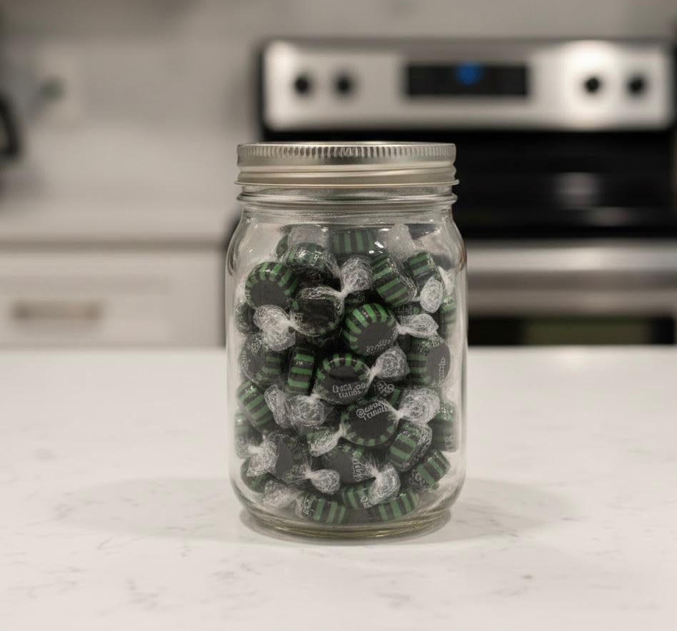 SweetGlob Starlight Mint displayed in a candy bowl for easy access.