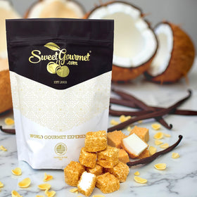 SweetGourmet 1-pound stand-up pouch preserves freshness and easy storage