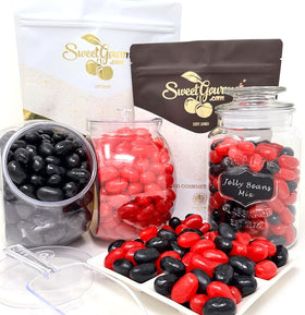 SweetGourmet 2-lb red jumbo cinnamon beans, ready for stocking up.