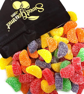 SweetGourmet Assorted Fruit Slices in a resealable pouch for easy snacking.