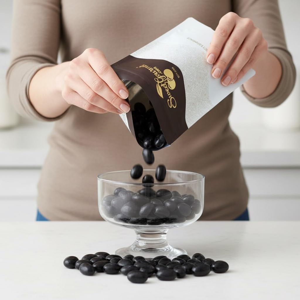 SweetGourmet Black Licorice Jumbo Jelly Beans make a thoughtful candy gift