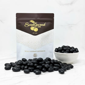 SweetGourmet Licorice jelly beans evoke nostalgia, perfect for gifting or seasonal treats