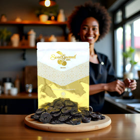 Served in a bowl: SweetGourmet black licorice wheels ideal for sharing