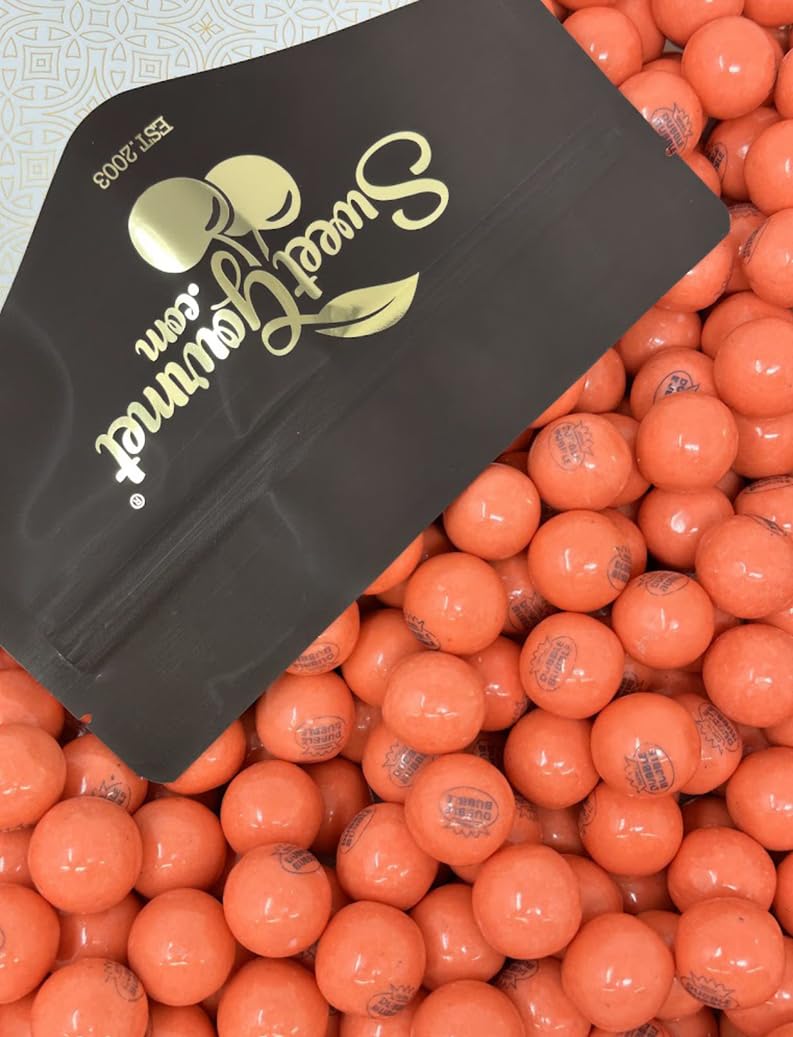 SweetGourmet pink bubble gum balls, 1 inch, ideal for vending machines and candy buffets