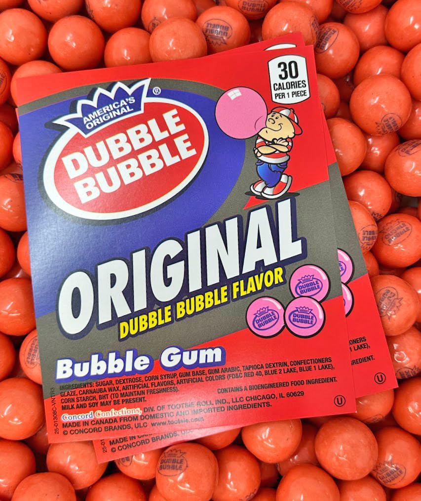 SweetGourmet pink bubble gum balls, 1 inch for retro candy displays