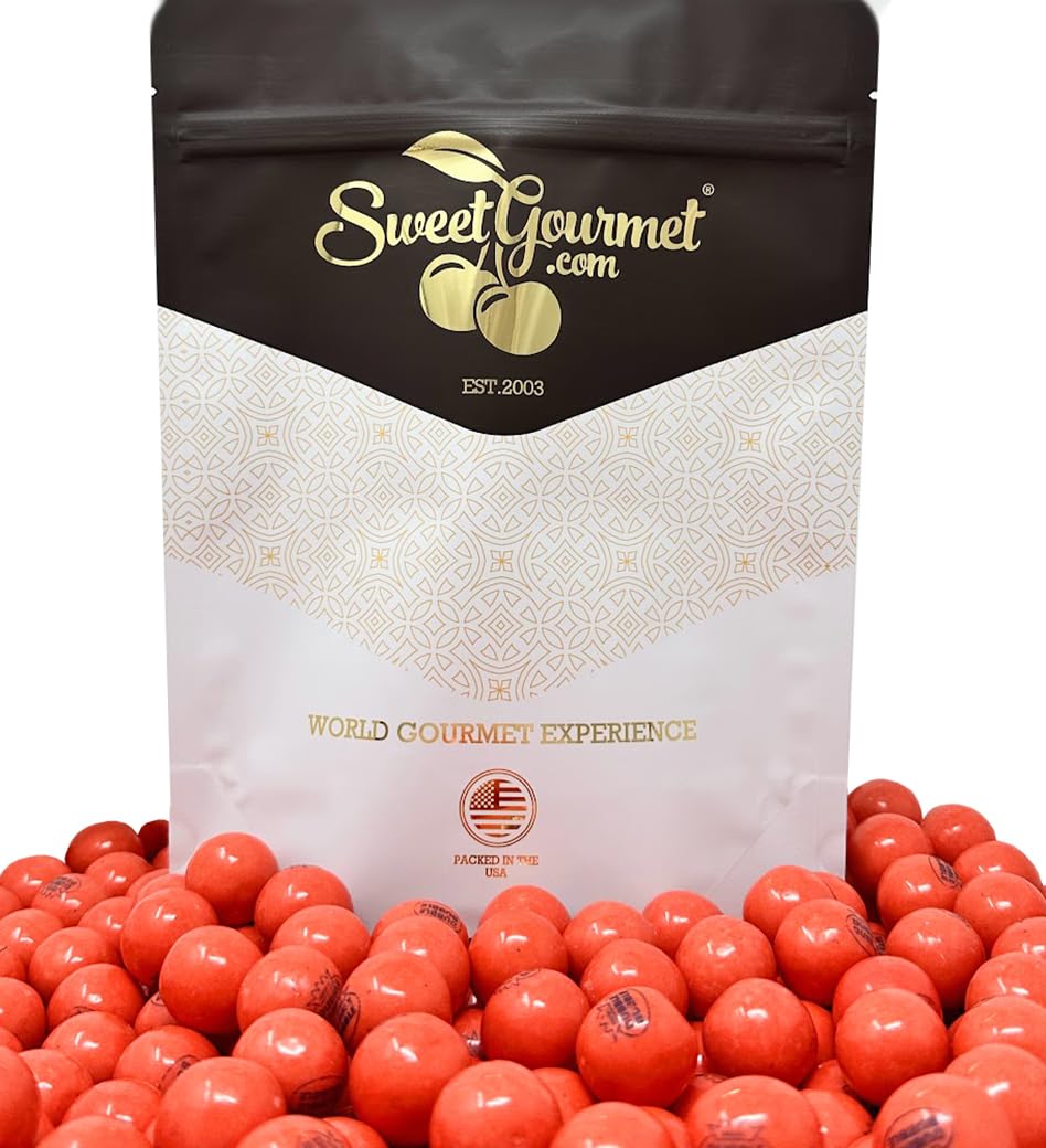 SweetGourmet pink bubble gum balls 1 inch, perfect for party favors and events