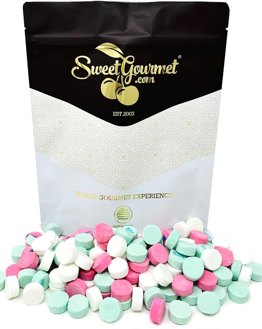 SweetGourmet Canada Mints color variety in pink, green, and white