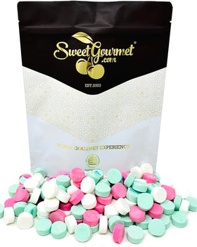 SweetGourmet Canada Mints color variety in pink, green, and white
