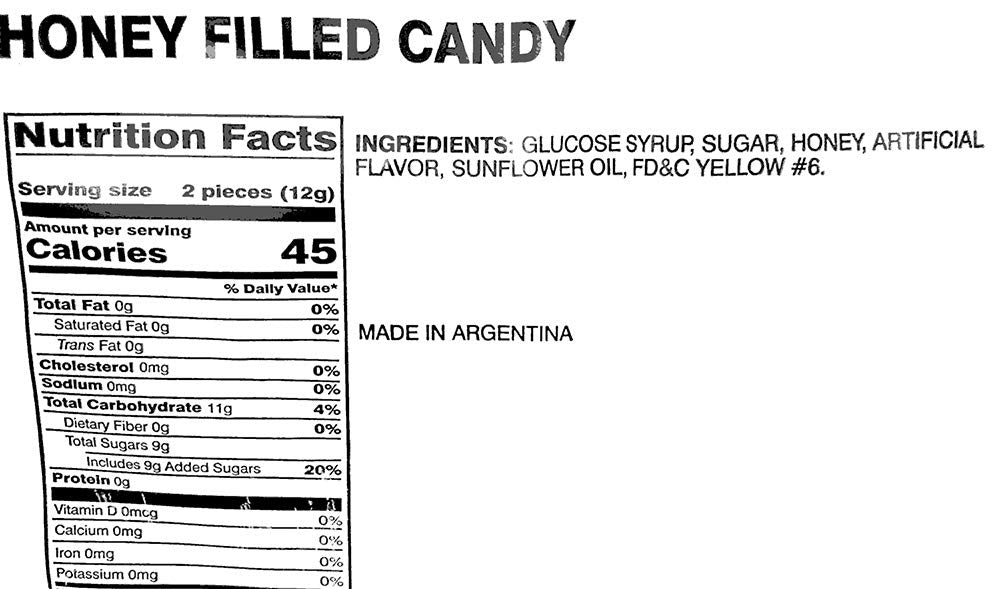 SweetGourmet candies on shelf highlight Argentina origin and quality.