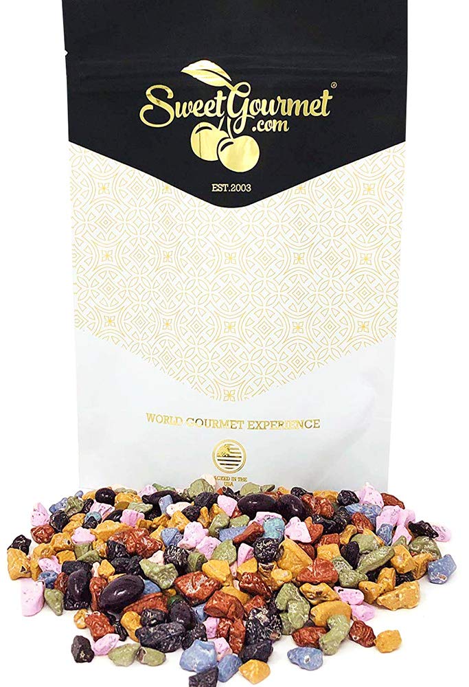 SweetGourmet candy-coated milk chocolate rocks close-up for premium snacking