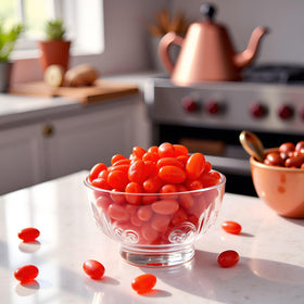 SweetGourmet cinnamon jelly beans in a jar, ideal for tastings at gatherings.
