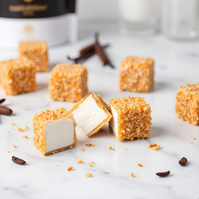 SweetGourmet coconut-coated cubes add texture to treats and sweets