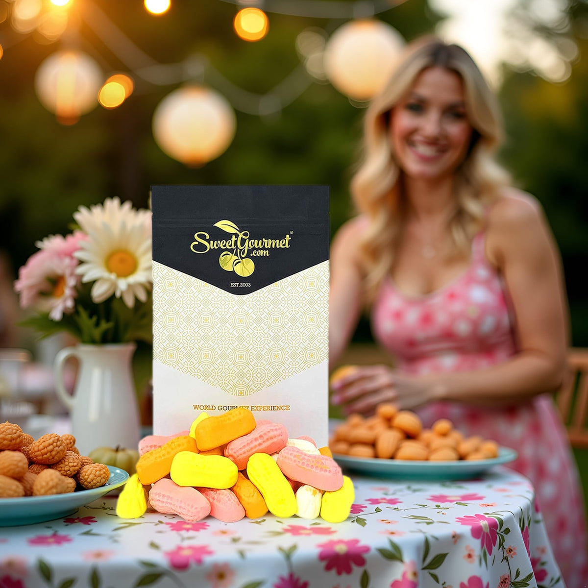 SweetGourmet assorted circus peanuts – vibrant colors brighten any snack display.
