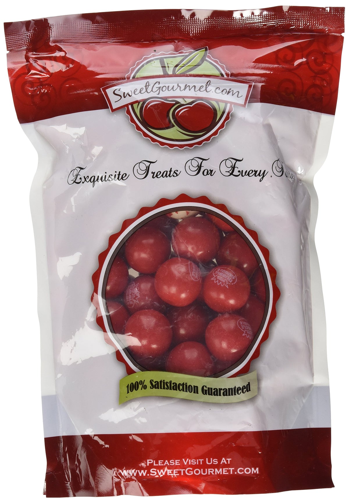 SweetGourmet Concord Hot Chew Cinnamon Gumballs are bright red and deliver a bold cinnamon bite.
