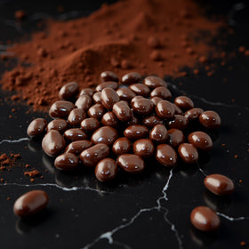 Roasted Virginia peanuts with rich chocolate coating for a balanced bite.