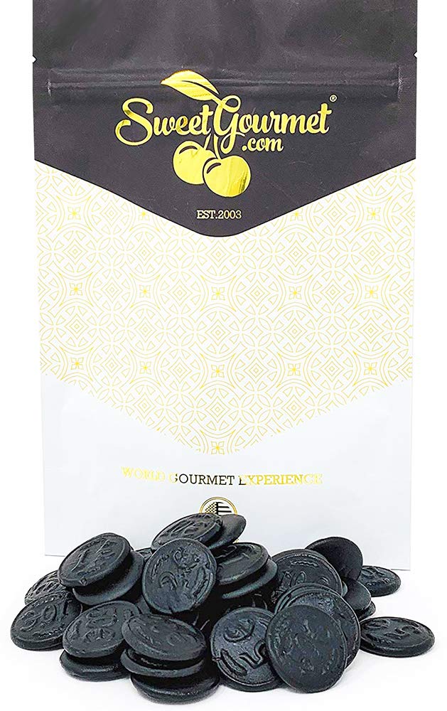 SweetGourmet Dutch licorice coins packaging is bulk and gift-friendly