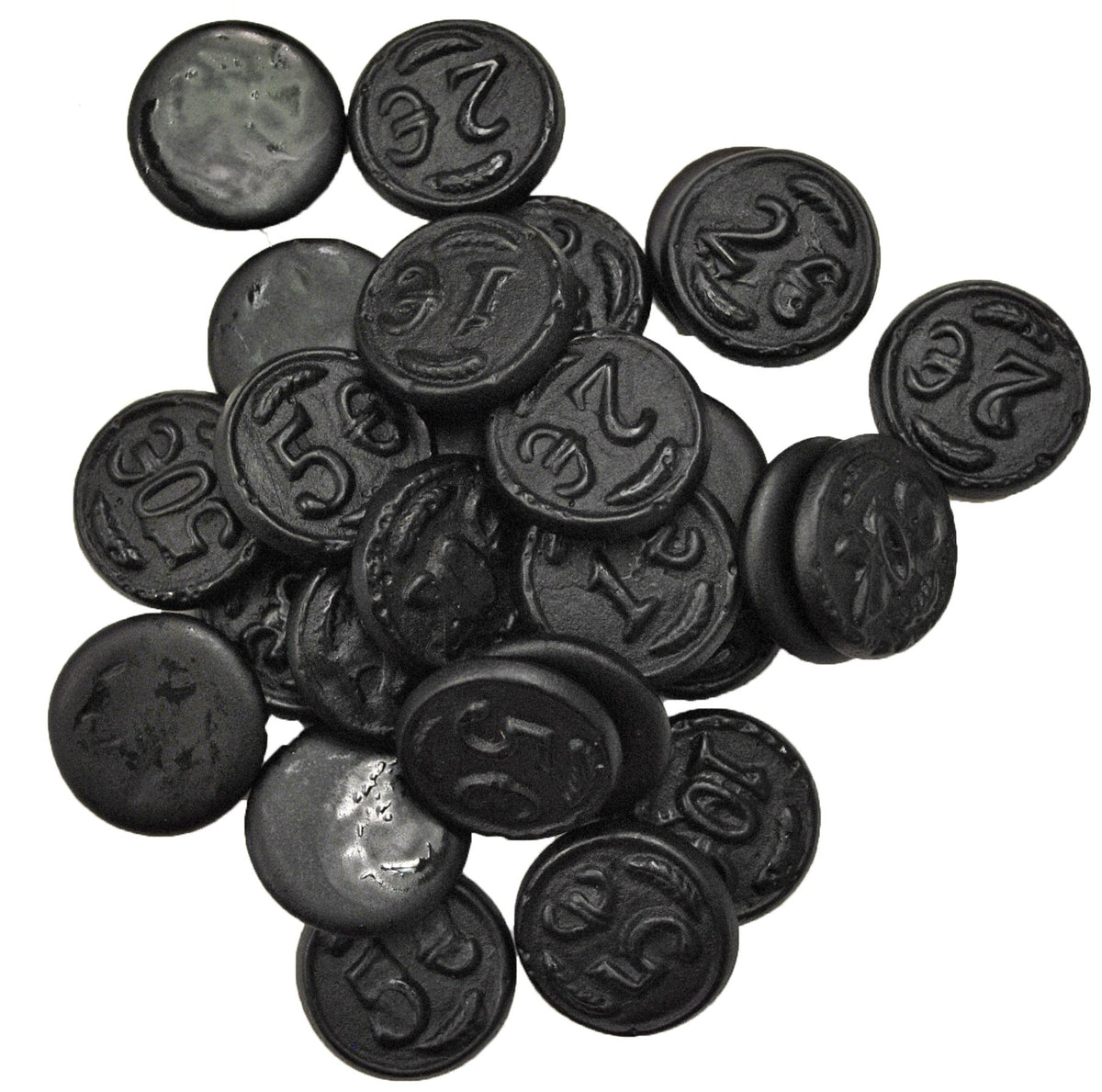 SweetGourmet Dutch licorice coins texture and bite, salted flavor, snack ready